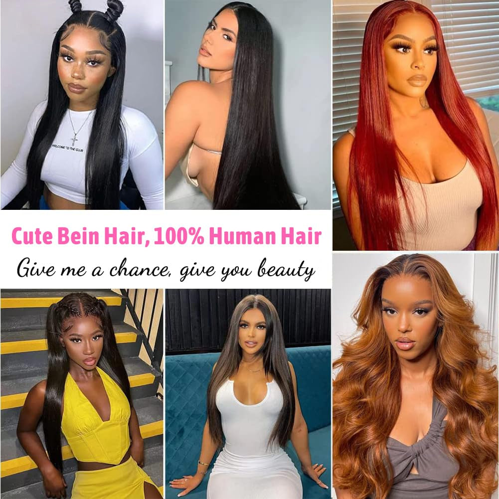 250% Density 30 Inch 13X6 Lace Front Wigs Human Hair Straight HD Transparent Lace Front Human Hair Wigs for Black Women Glueless Wigs Human Hair Pre Plucked with Baby Hair