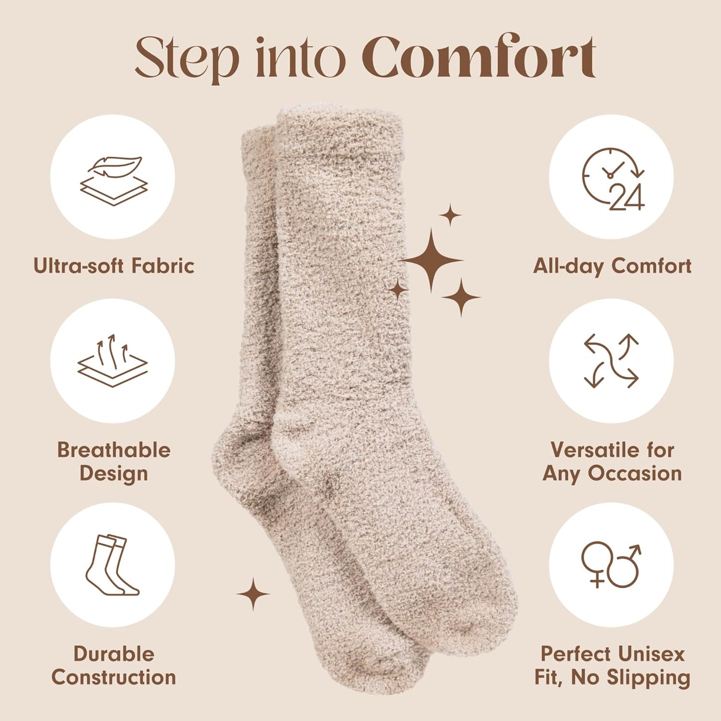 Warm & Cozy Ultra-Luxe Cloud Sock for Women & Men - Super Soft Luxurious Fabric Sleep Socks