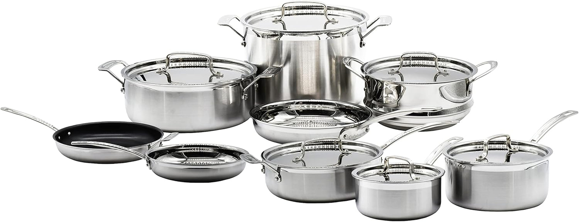 15 Piece Cookware Set, Multiclad Pro Triple Ply, Silver, MCP-15N