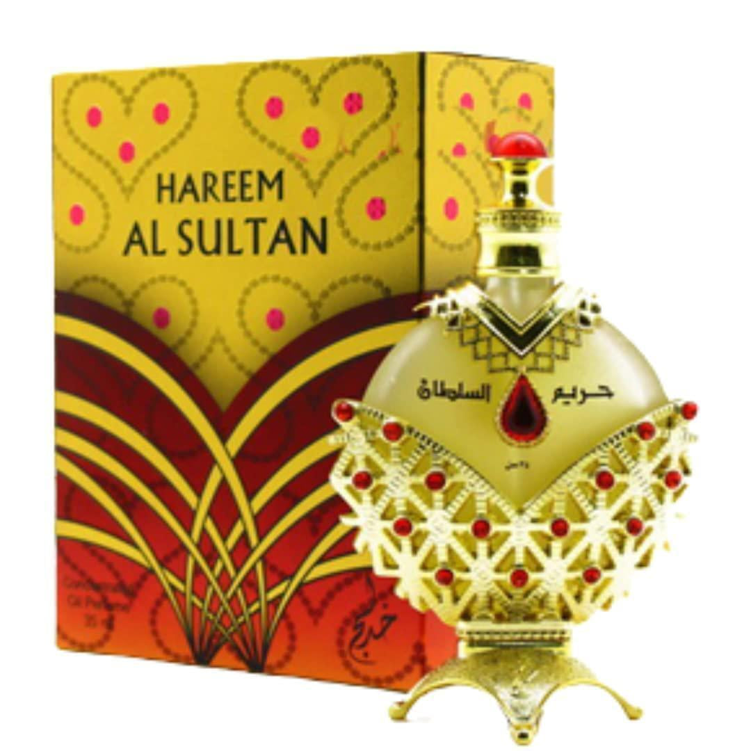 KHADLAJ PERFUMES Hareem Al Sultan Concentrated Perfume Oil Gold for Women, 1.18